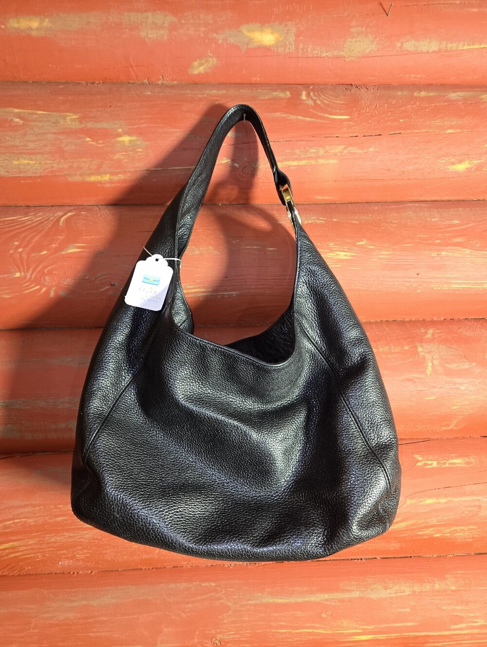 Classic Black Leather Hobo Bag - Women
